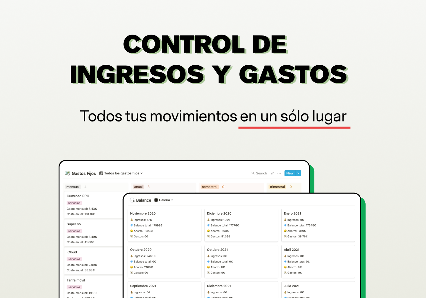 Vista previa de Control de Ingresos y Gastos
